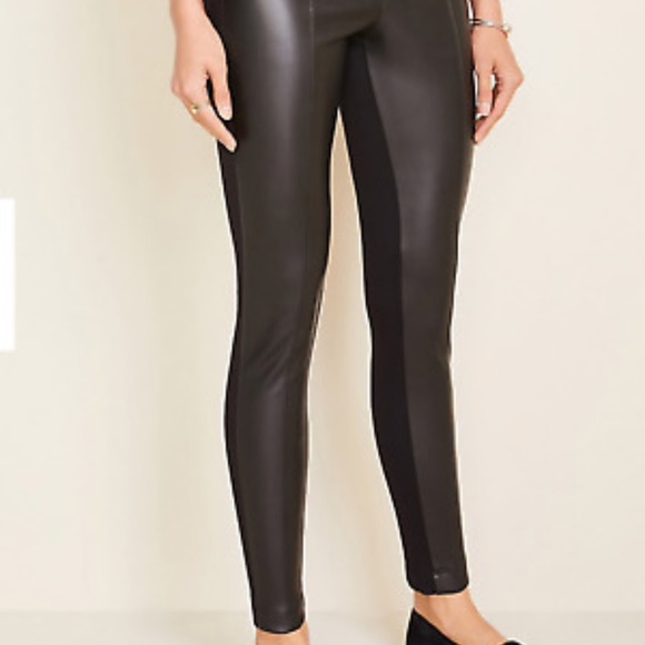 Ann Taylor Faux Leather Leggings - Picture 2 of 10